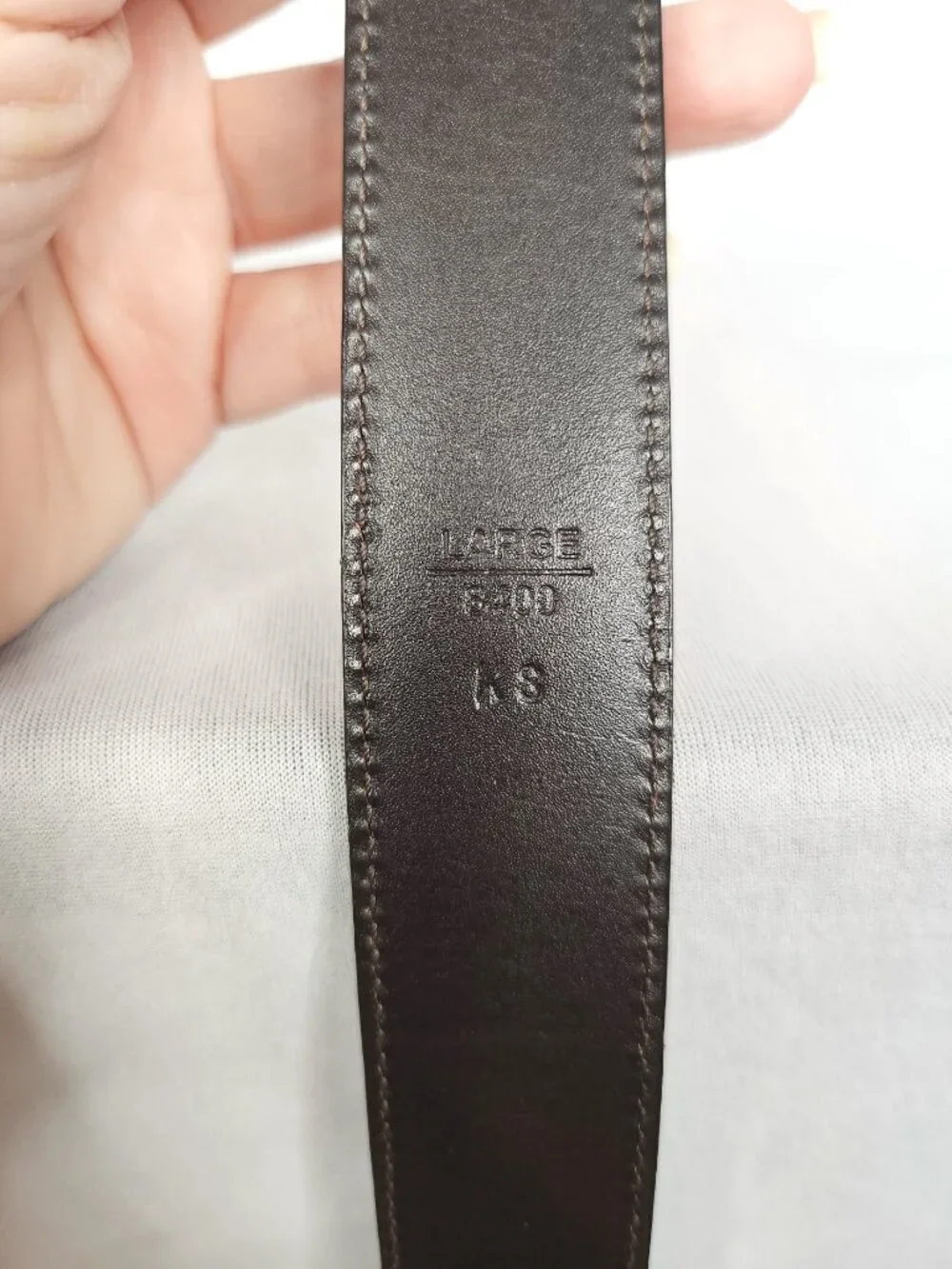Coach 8400 Brown Leather Belt | Solid Brass Buckle | Size Large